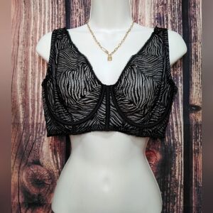 2 For 30$ Victoria Secret Womens Black Lace Bralette Size 38DD